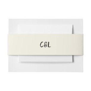 Retro Handwritten Whimsical Invitation Belly Band