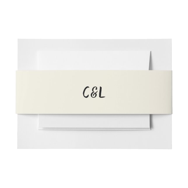 Retro Handwritten Whimsical  Invitation Belly Band (Front Example)