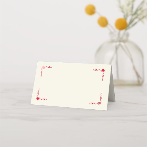 Retro Handwritten Whimsical  Place Card