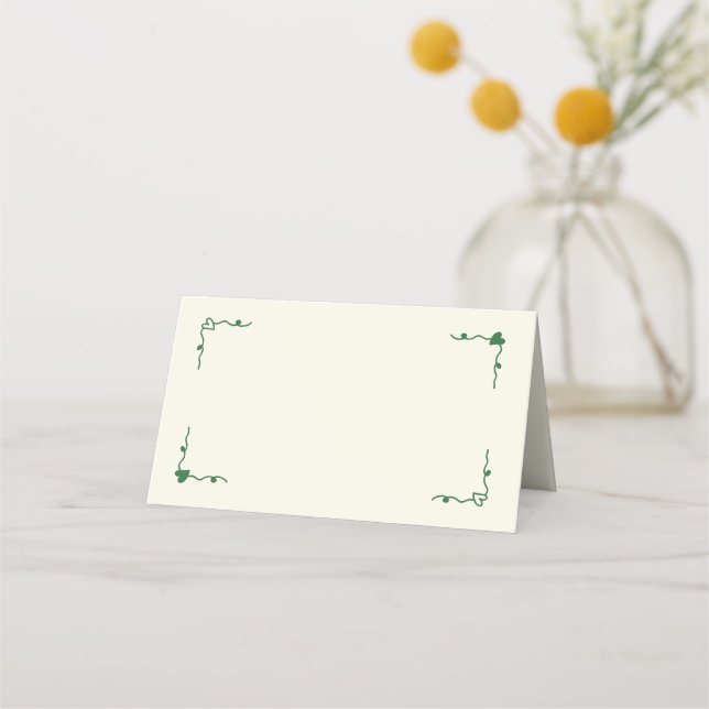 Retro Handwritten Whimsical  Place Card (Front)