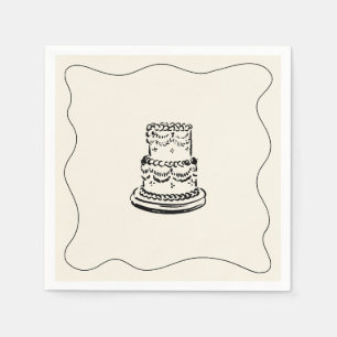 Retro Handwritten Whimsical Wedding Napkins