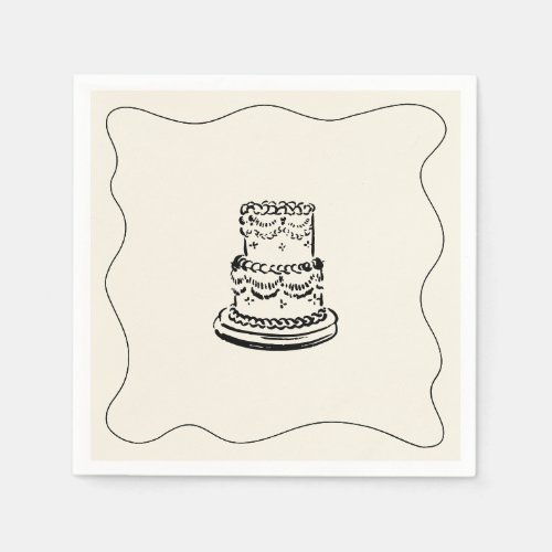 Retro Handwritten Whimsical Wedding Napkins