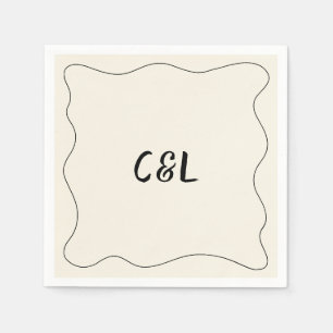 Retro Handwritten Whimsical Wedding Napkins