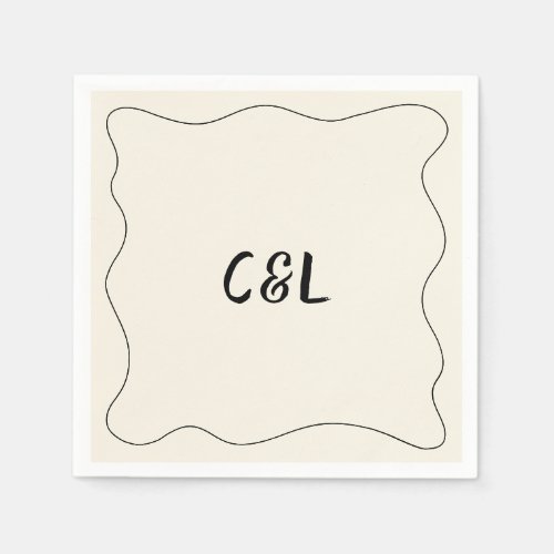 Retro Handwritten Whimsical Wedding Napkins