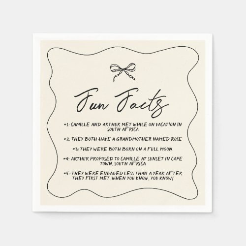 Retro Handwritten Whimsical Wedding Napkins