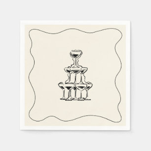 Retro Handwritten Whimsical Wedding Napkins