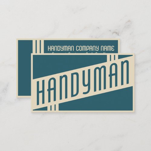 retro handyman business card