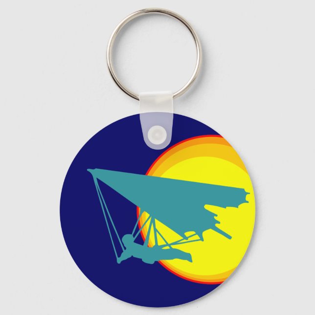 retro hang glider keychain (Front)