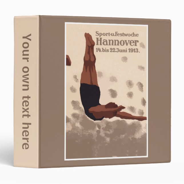 Retro Hannover Germany Sports Diving 3 Ring Binder (Front/Spine)