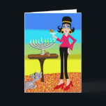 Retro Hanukkah and Martini Holiday Card<br><div class="desc">Retro Chanukah and a Martini</div>