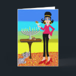 Retro Hanukkah and Martini Holiday Card<br><div class="desc">Retro Chanukah and a Martini</div>