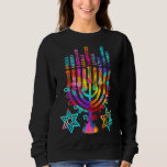 Retro Hanukkah Menorah Lights Family Peace Love  2 Sweatshirt<br><div class="desc">Retro Hanukkah Menorah Lights Family Peace Love  2</div>