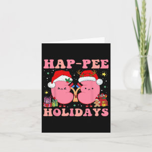 Retro Hap Pee Holidays Christmas Dialysis Nurse Ki Card