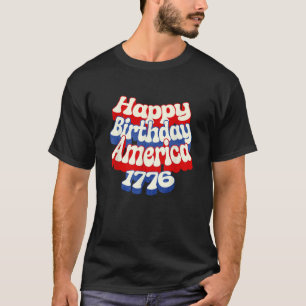 Retro Happy 250th Birthday America 1776 2026 USA J T-Shirt