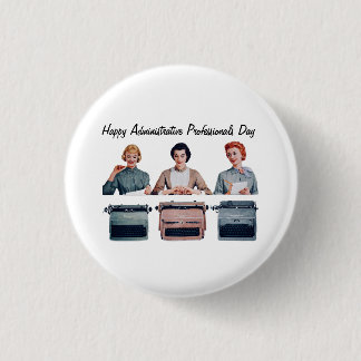 Retro Happy Administrative Professionals Day  Button