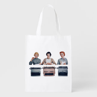 Retro Happy Administrative Professionals Day  Grocery Bag