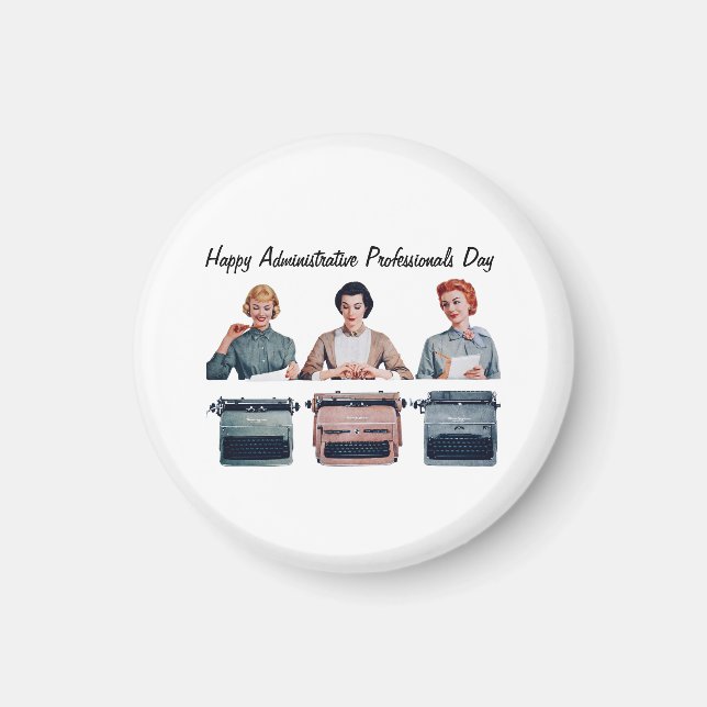 Retro Happy Administrative Professionals Day  Magnet (Front)