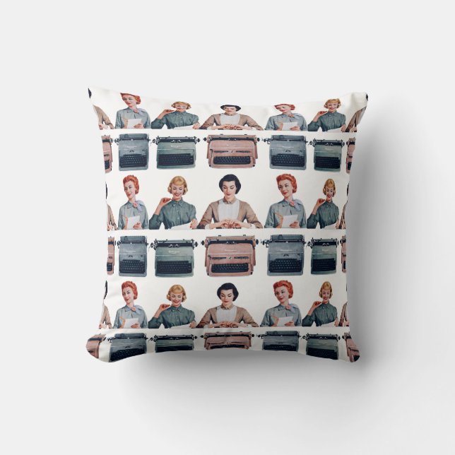 Retro Happy Administrative Professionals Day  Throw Pillow (Front)