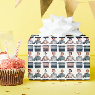 Retro Happy Administrative Professionals Day  Wrapping Paper