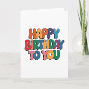Retro Happy Birthday Card