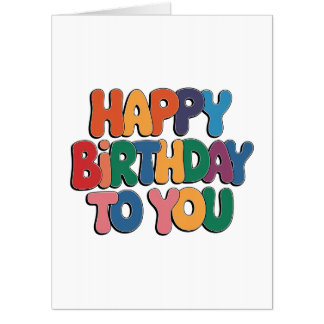 Retro Happy Birthday Card