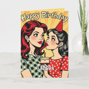 Retro Happy Birthday Daughter Card