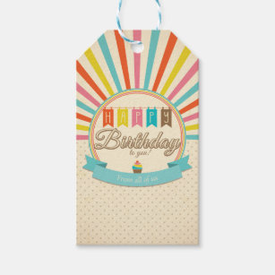birthday cupcake gift tags gift enclosures zazzle