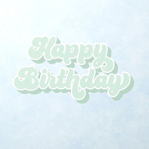 Retro Happy Birthday Groovy mint green Wall Decal Zazzle