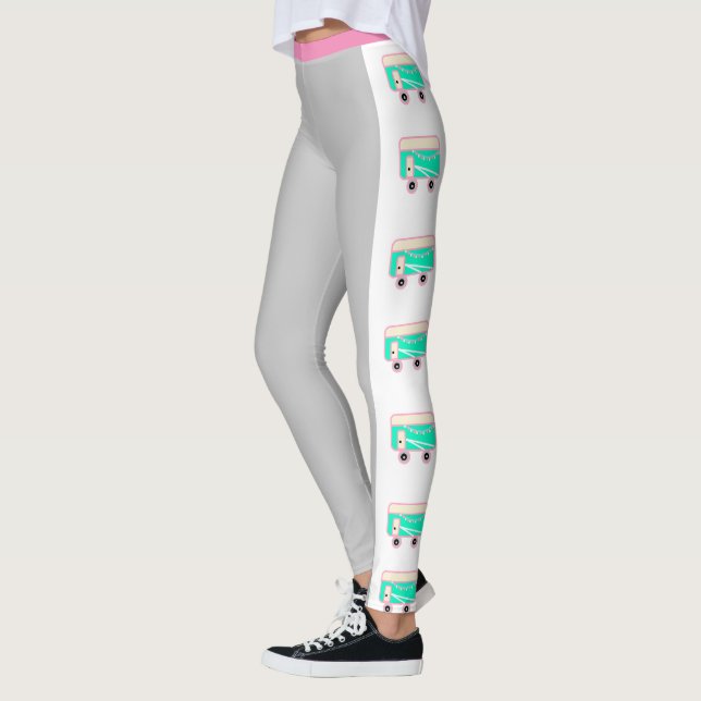 Retro Happy Camper Leggings (Left)