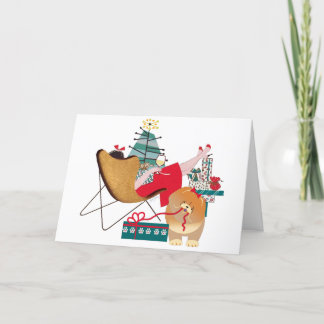 RETRO HAPPY CHOWLIDAYS  Chow Chow Art cards
