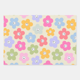 Retro Happy Daisy Gift Wrap
