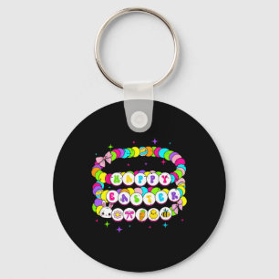 Retro Happy Easter Bracelet Bunny Spring Funny Eas Keychain