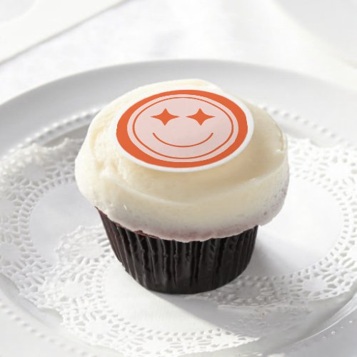 Retro Happy Face Edible Frosting Rounds