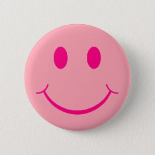 Retro Happy Face Pinback Button