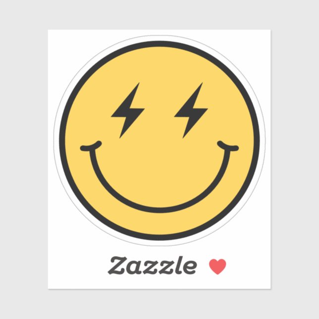 Retro Happy Face Sticker (Sheet)