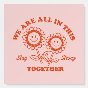 Retro Happy Flower Graphic Foam Board