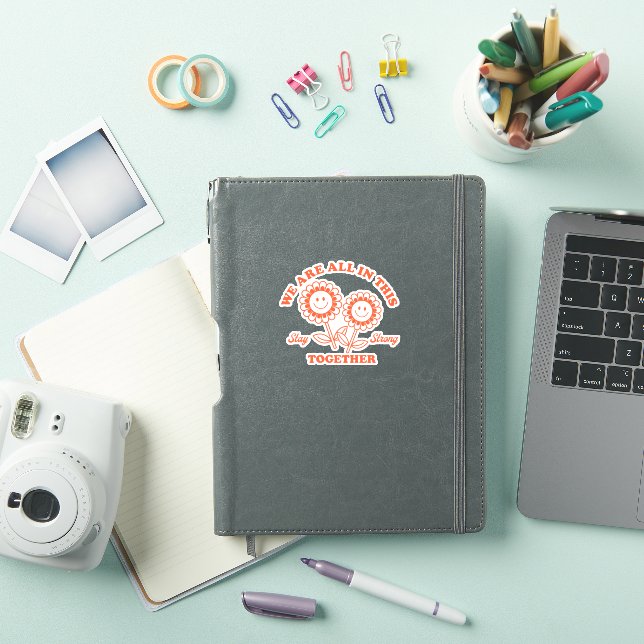 Retro Happy Flower Graphic Sticker (iPad Cover)