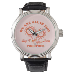 Retro Happy Flower Graphic Watch