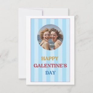 Retro Happy Galentines Day Card For Friend