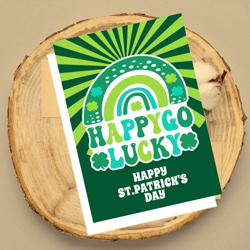 Retro Happy Go Lucky St Patricks Day Card