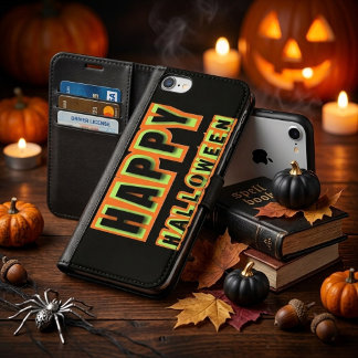 Retro Happy Halloween Wallet Phone Case