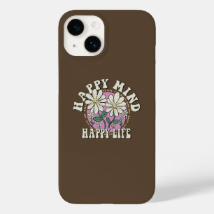 Retro Happy Mind Happy Life Case-Mate iPhone 14 Case