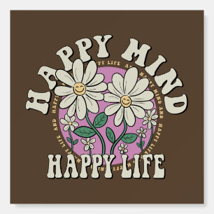 Retro Happy Mind Happy Life Foam Board