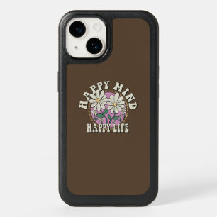 Retro Happy Mind Happy Life OtterBox iPhone 14 Case