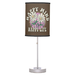 Retro Happy Mind Happy Life Table Lamp