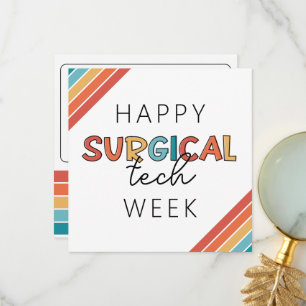 Retro Happy Surgical Tech Week Thank You Card
