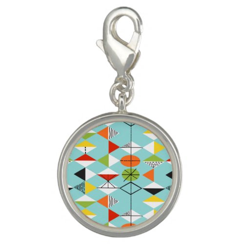 Retro Harlequin Pattern Charm