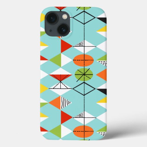 Retro Harlequin Pattern iPad Mini Case