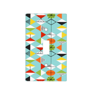 Retro Harlequin Pattern Light Switch Cover