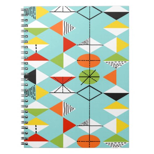 Retro Harlequin Pattern Notebook